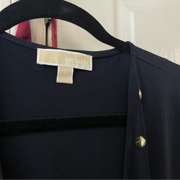 Navy Wrap Dress - Picture 4 of 7